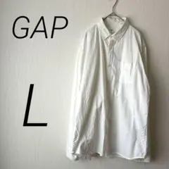 GAP SLIMFIT スリムフィットボタンダウンシャツ　白　L