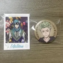 ツイステ展 缶バッジ トレカ マレウス セベク セット