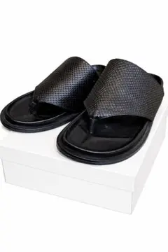 PIPPICHIC ピッピシック パイソン ブラック トング サンダル 26