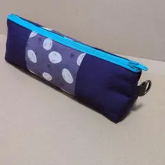 ハンドメイド ペンケース パープル地ウサギ柄 ポーチ