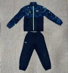 子供服Under Armour ジャージ ネイビー/ブルー上下　130 YSM