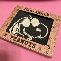 スヌーピー　ジョークールミニポーチ　ニットポーチ