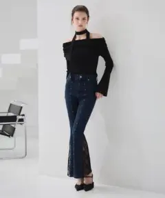 ROYALPARTY liberty デニムフレアパンツのサムネイル