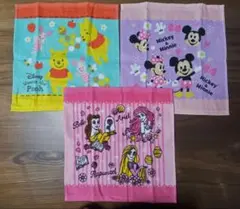 ★ディズニー ハンドタオル 3枚セット★プリンセス・プーさん・ミッキー・ミニー★