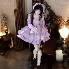 ディーラー様製　MSD MDD 服 1/4 アウトフィット　ロリータ系　パープル