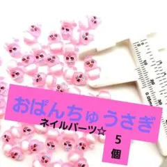 商品説明必読!!おぱんちゅうさぎ 3D ネイルパーツ☆5個セット
