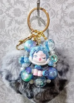 スカルパンダ♡チャーム付ジャラジャラキーホルダー