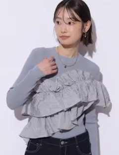 Mystrada フレンチアシメフリルニット2way Mystrada フレンチアシメフリルニット2way - メルカリ