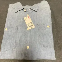 ユニクロ　シャンブレーワークシャツ(長袖)