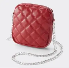 GU キルティングバッグ ショルダーバッグ レッド