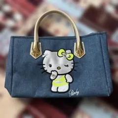 レディ美品中古サンリオコラボRady ハローキティ デニムトートバッグ持ち手綺麗
