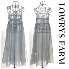 LOWRYS FARM 2WAYチュールワンピース グレー F【acg003】
