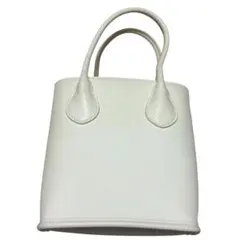 【極美品】ミニトートバッグ 2way ショルダー ホワイト フェイクレザー
