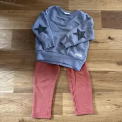 90㎝セットBREEZE 星柄スウェットと裏起毛パンツ