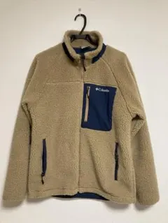 Columbia フリースジャケット Lサイズ ベージュ/ネイビー
