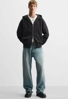 ZARA バギーデニム BAGGY FIT デニムパンツ 44 34 XL