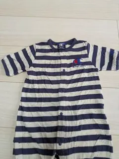 Champion ボーダー ロンパース 50-70