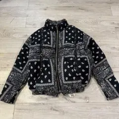 バンダナ柄ボンバージャケット　ペイズリー ダウン