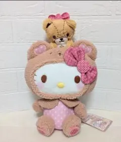 新品　ハローキティ　いちご新聞645号　コラボレーション　ぬいぐるみタグ付き