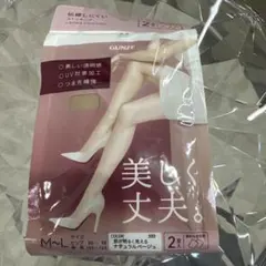 GUNZE レディース ストッキング M-L 2枚入り ナチュラルベージュ