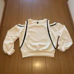dazy オープンショルダー スウェットホワイト