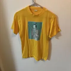 イエロー プリント Tシャツ
