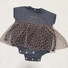 ❰あーやん様専用 ❱ひょう柄チュール付ロンパース 70-80