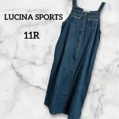 ルキナスポーツ マタニティワンピース ジャンパースカート デニム 11R