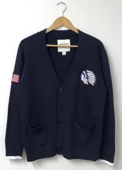 F130 Abercrombie&Fitch メンズニットカーディガン ネイビー