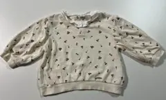 petit main プティマイン さくらんぼ柄 トップス 90㎝ アイボリー