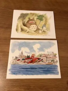 ジブリイラストカードセット　トトロ/紅の豚