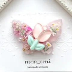 レジン ドライフラワー ハートのヘアゴム - メルカリ
