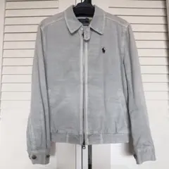 ポロラルフローレン ドリズラージャケットダブルジップ ポニーロゴ　ライトデニム