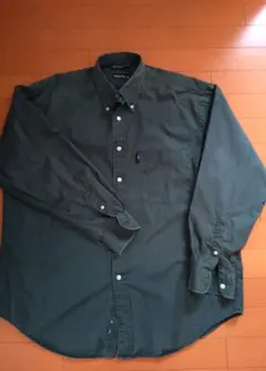 nautica ボタンダウン長袖シャツ　濃緑　L/G