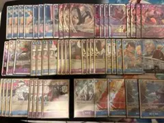 ワンピースカード　青紫サンジ　デッキ　リーダーパラレル