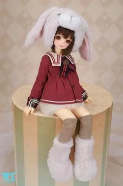 24時間 【新品未使用】うさ耳 和装巫女メイド ドール服 ディーラー製