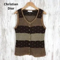 Christian Dior ニットベスト Mサイズ/美品/ビンテージ Christian Dior - 古着 Christian Dior クリスチャンディオール 90s