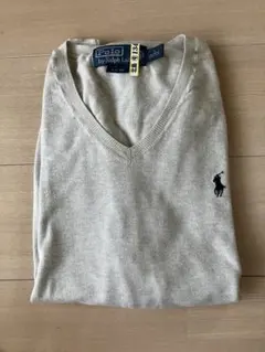 Polo by Ralph Lauren ライトグレー Vネックセーター S