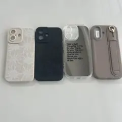 iPhoneケース4点セット ☆ iPhone16 ￼￼モノトーン￼