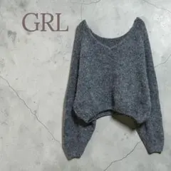 ★グレイル★ゆるだぼニット グレー ショート丈