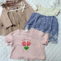花柄トップス　女の子まとめ売り　80　保育園着　バースデイ