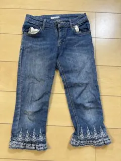 axes femme デニムパンツ Sサイズ 裾刺繍