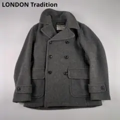 LONDON Tradition ウールPコート イングランド製 グレー 美品
