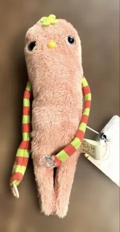 モケケ ぬいぐるみ マスコット ピンク ストラップ