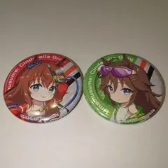 ウマ娘　オートバックス　缶バッジ　マルゼンスキー　ミスターシービー