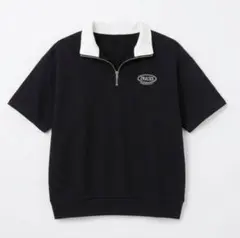 GRL ハーフジップ ポロシャツ 半袖 ブラック ホワイト トップス 未使用のサムネイル