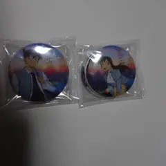 ラッキーくじI賞缶バッジセット 新一&蘭