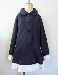 極美品　ケイトスペード キッズ スプリングコート 130 ネイビー アウター