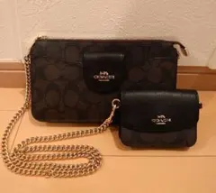 極美品 COACH コーチ ポピー ショルダーバッグ 2way カードケース