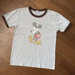 90s ディズニー ミッキーマウス リンガーTシャツ